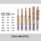 Tapping And Chamfering Integrated Hexagonal Shank Drill