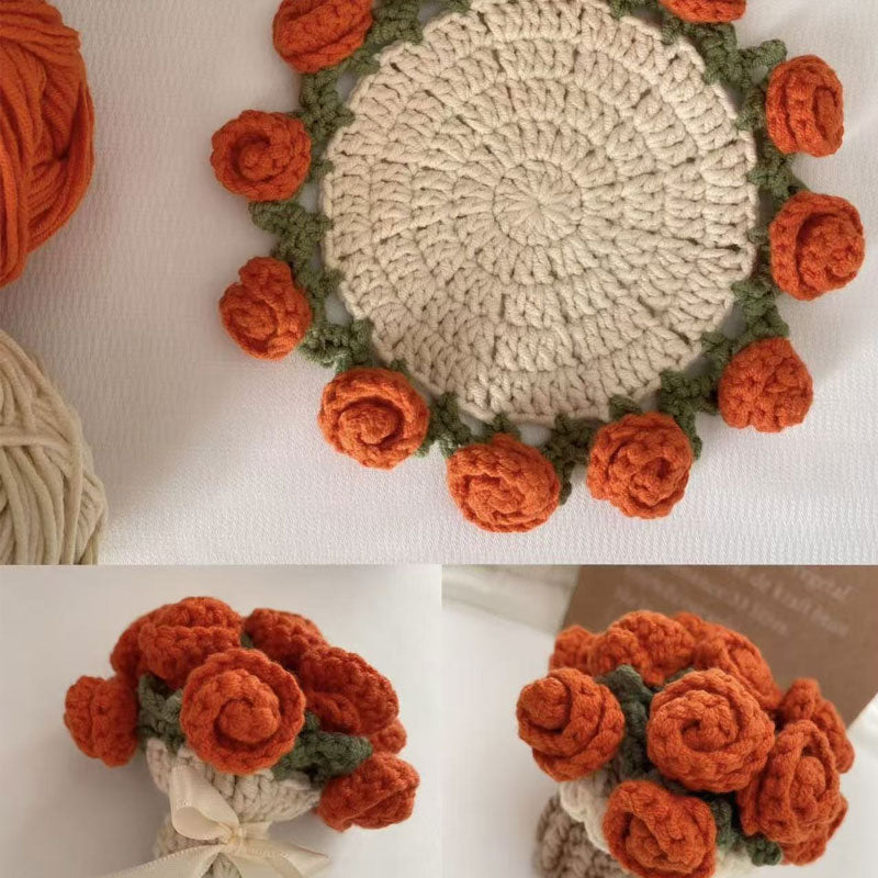DIY Handmade Rose Bouquet Coaster  Material Package